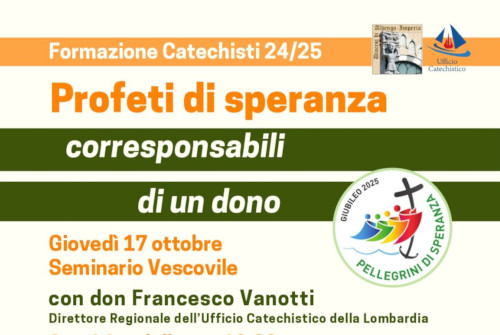 PERCORSO DI FORMAZIONE PER CATECHISTI 2024-2025