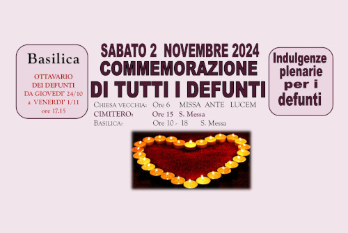 COMMEMORAZIONE DEFUNTI 2024